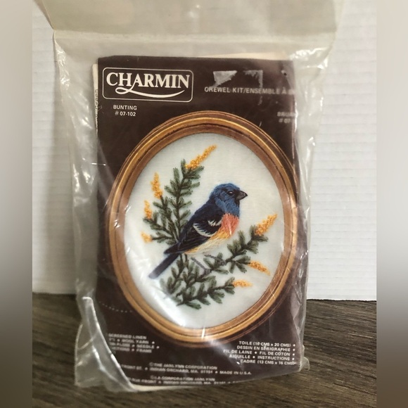 Vtg Charmin Bunting Crewel Kit - Picture 1 of 10